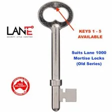 LANE 1000 Precut Mortise Lock Key (OLD SERIES) 1,2,3,4 OR 5-YOU CHOICE-Free Post