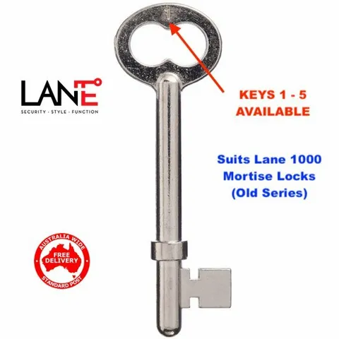 LANE 1000 Precut Mortise Lock Key (OLD SERIES) 1,2,3,4 OR 5-YOU CHOICE-Free Post