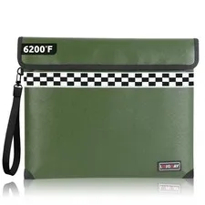 Upgraded 6200°F Fireproof Document Bag with Fireproof Zipper, Fireproof Bag w...