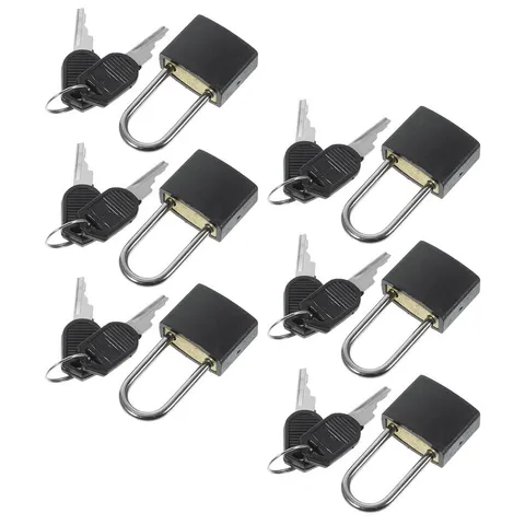 6 Sets Padlock with Keys for Wooden Box Treasure Chest Locks