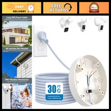 Weatherproof Plug-in Mount with 30ft Power Cable for Floodlight Cameras - Easy I