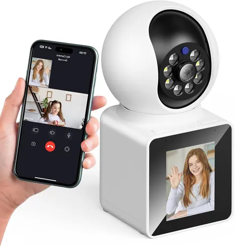 Home Two Way Video Camera, 2.4" Indoor 2K Cameras for Baby & Elderly Care, Pet/D