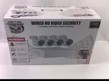 NEW OPEN BOX Night Owl Security System(WMBF-445-720) - 4 Channel DVR w/ Cameras