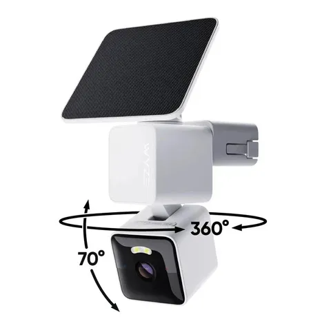 WYZE Solar Cam Pan, 2K Security Cameras Wireless Outdoor, Battery Powered