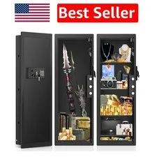 39.4" Tall Fireproof Hidden Wall Safe with Electronic Keypad & 3 Shelves