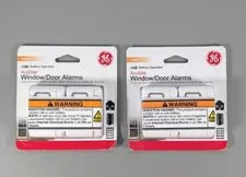 GE Indoor Audible Window & Door Alarms 4 Total Sensors (2 Packs of 2) New Sealed