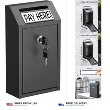 Uniclife Money Box for Cash, Wall Mount Mailboxes for Outside, Locking Mail B...