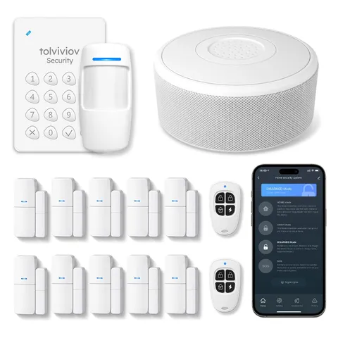 WiFi Alarm System for Home Security, DIY, No Monthly Fee, App Alerts