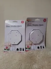 2 X General Electric / GE Audible Glass Vibration Alarm w/ Batteries | Indoor
