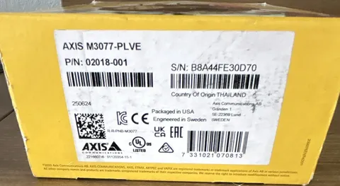 Axis M3077-PLVE Dome IP Network Camera Wired Hardwired MPN 02018-001
