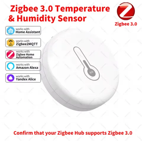 Zigbee 3.0 Temperature Humidity Sensor for HA Alexa ZHA Zigbee2MQTT Tuya Hub