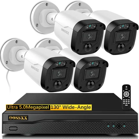 OOSSXX OSX-AHDG4L Outdoor Wired Security Camera System Full HD 5MP with Night