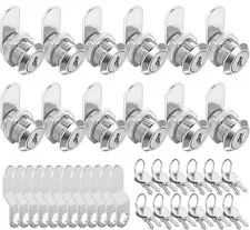 Sissinda 5/8'' Keyed Alike Cabinet Locks with Keys, 12 Packs, Waterproof, Dur...