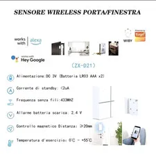 Wireless Door and Window Sensor Wifi Smart Alarm ZX-D21 Universal