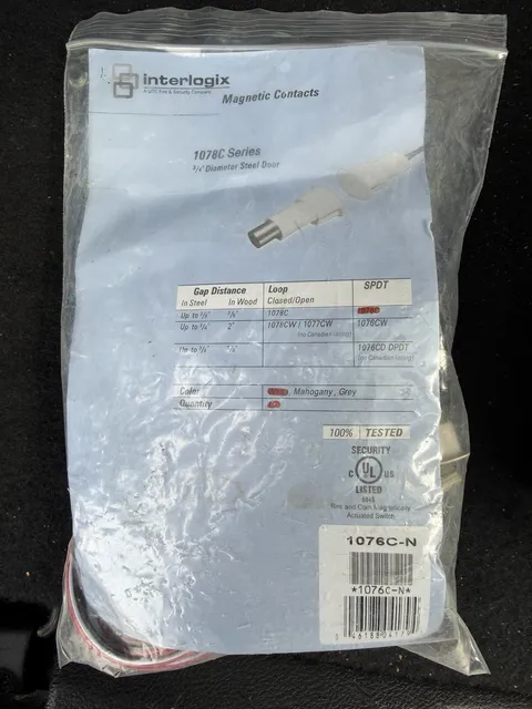 (Pack 10) INTERLOGIX 1076C Steel Door Magnetic Contact White Pack 10 New In Box