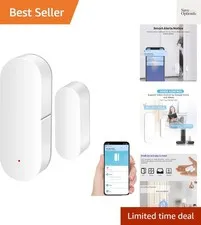 Smart WiFi Door/Window Sensor | Tuya Smart Alarm, Wireless Entry Detector wit...