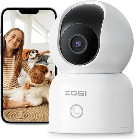 ZOSI 2MP 360° Pan/Tilt  Indoor WiFi Security Surveillance IP Camera 2.4/5GHz