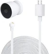 Power Adapter for Google Nest Cam (Battery), with 16.4Ft/5M Weatherproof Chargin