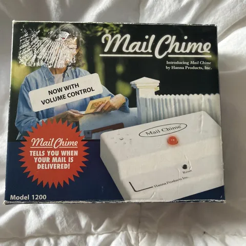 Hanna Products Mail Chime Wireless Mailbox Alert Sound & LED Light NEW