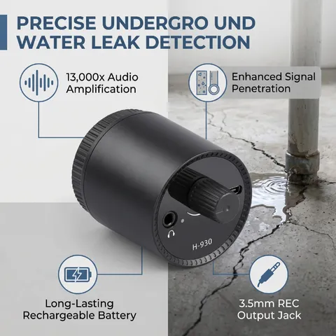 Water Leakage Detection Device 13000X Amplification Underground Water Leak D NEW