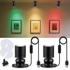 INKECI USB Powered Mini Spotlights for Displays 2-Pack – 5V 2PACK White Light
