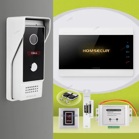 HOMSECUR Video Doorphone Intercom Door Bell IR Camera Night Vision Door Unlock