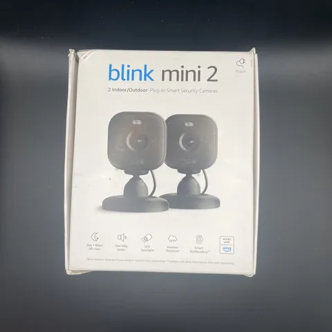 Blink Mini 2 1080p Wi-Fi Indoor Security Camera - Black, Pack of 2 - Newest Gen