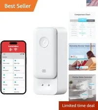Smart Leak Detector with 100dB Alerts &  Waterproof - Battery Powered Safety
