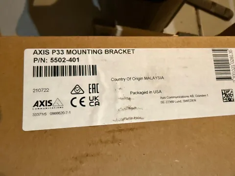 AXIS P33 5502-401 Mounting Bracket for Junction Boxes