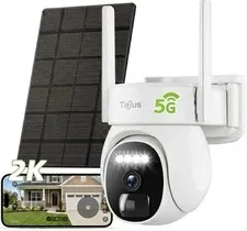 Solar Security Camera 2K HD Wireless Outdoor 2.4G/5G - Auto Tracking, IP66