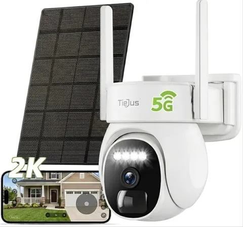 Solar Security Camera 2K HD Wireless Outdoor 2.4G/5G - Auto Tracking, IP66