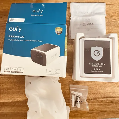 Eufy SoloCam C20 T8134Z21 2K Security Camera 8GB Storage – Open Box
