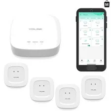 Smart Water Leak Protection Kit: Hub & 4 Silent Sensors for Whole-Home Safety