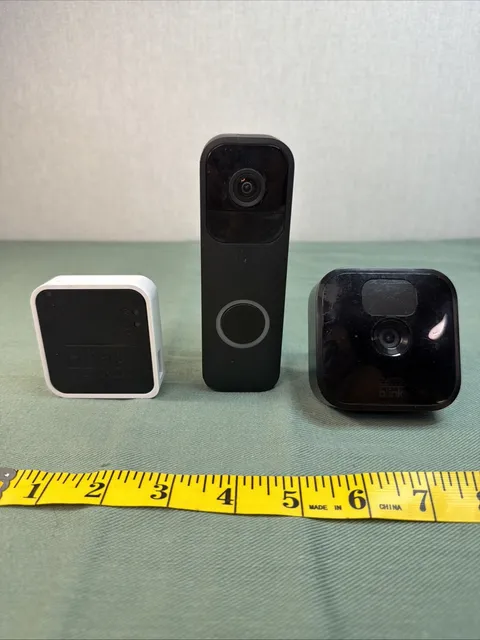 Blink Sync Module 2, Doorbell And Outdoor Camera With Mount Preowned