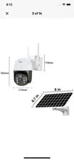 WiFi6 Solar Battery Powered Wireless Security Camera Sys Outdoor 3MP PTZ 3 PACK