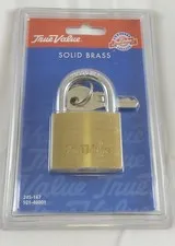 Vintage 2003 Hampton Products True Value BRS Pin Padlock - 1.5 inch (501-40001)