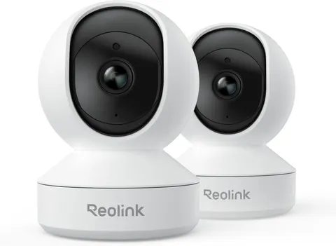 REOLINK Home Security Camera System, E1(2 Pack), Smart Human/Pet Detection | 4MP