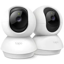 Tapo 2K Pan/Tilt Security Camera for Baby Monitor, Dog 2-Pack, White