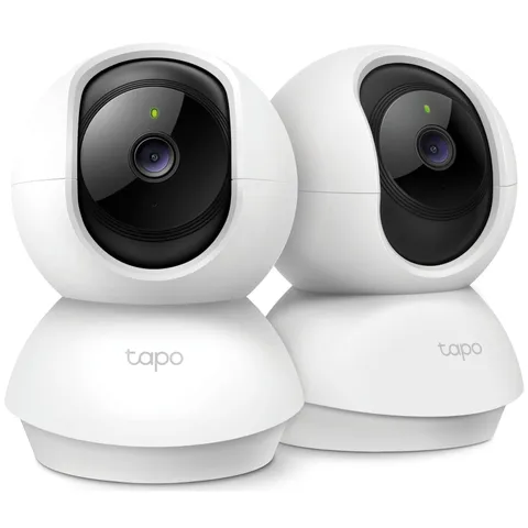 Tapo 2K Pan/Tilt Security Camera for Baby Monitor, Dog 2-Pack, White