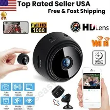 Mini WiFi Security Camera 1080P HD Wireless Indoor Night Vision USB Home Cam