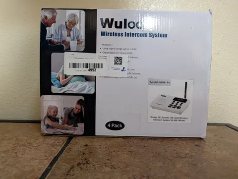 Wuloo Wireless Home Intercom System - 4 Pack Multichannel W888-P4 White