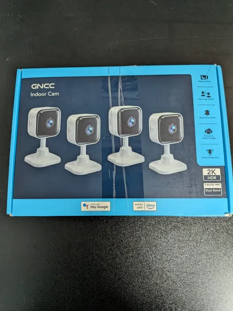 New 4 Pack Indoor Security Cameras 2K HDR Dual Band 5G WiFi Pet Baby Cam Alexa