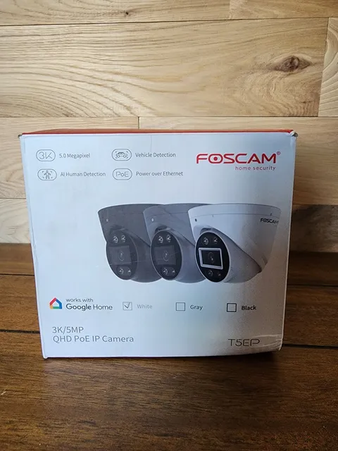 Foscam T5EP 5MP 3K PoE Security Camera AI Human Detection Open Box