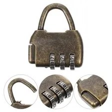 4 Pcs Locks Code Retro Style Vintage Suitcase Cabinet Safety Jewelry Box