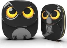Wireless Doorbell, Cute Owl Doorbell 1 Receiver + 1 Transmitter - Black