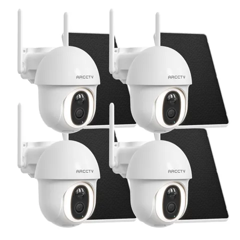 4G LTE Cellular Wireless Outdoor Pan/Tilt Security Cameras Solar Battery Powered