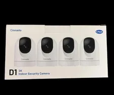 Cinnado D1 2K Indoor Security Camera 4 Pack Smart WiFi Home Surveillance