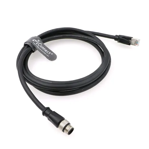 Ethernet M12 RJ45 Cable Cognex DM300 M12 8Pin ACode Male to RJ45 9.8 FT