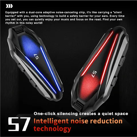 Helmet BT Headset Dual Device Connectivity 3D Surround Sound Intercom For Mo CHU