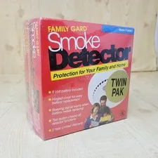 Family Gard Smoke Detector Alarm-Model FG888D Vintage 1992 NOS TWIN Pack